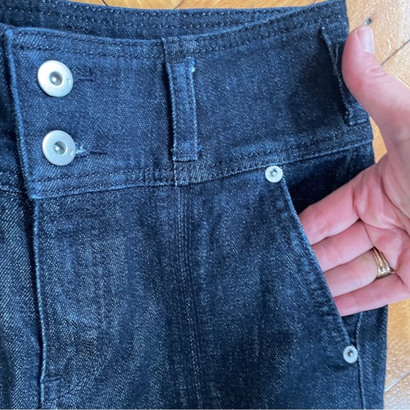 Anthro Pilcro Dark Blue High Rise Double Button Jeans - Picture 2 of 11